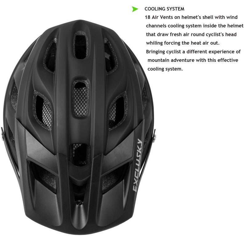 Exclusky Bike Helmet Adults Lightweight Bicycle Helmet Mountain Bike Helmet for Men Women - Image 3