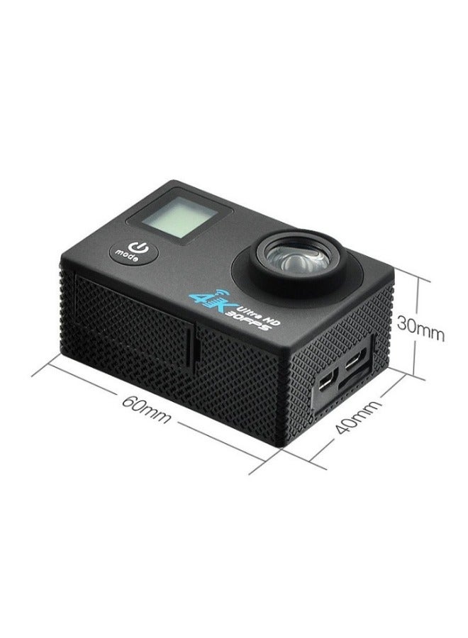 External Single Underwater Camera Full HD 4K P Waterproof Snorkeling Dual Screen Waterproof Camera Motion Camera Dual Screen Remote Control-Color:Standard English Version In Black  - Image 5