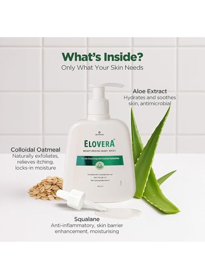 Elovera Body Wash Glenmark 250Ml, Enriched With Aloe Vera & Vitamin E, Intense Moisturising Formula I Hydrates And Makes The Skin Soft And Healthy I Lightens Skin Blemishes I Non-Greasy - Image 2