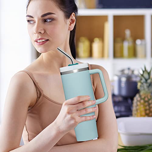 UDOGI 6 Pack Stainless Steel Straw Replacement 40 oz for Stanley Adventure Travel Tumbler, Reusable Straws with Cleaning Brush Compatible with Stanley 40oz Stanley Cup Tumbler - Image 4