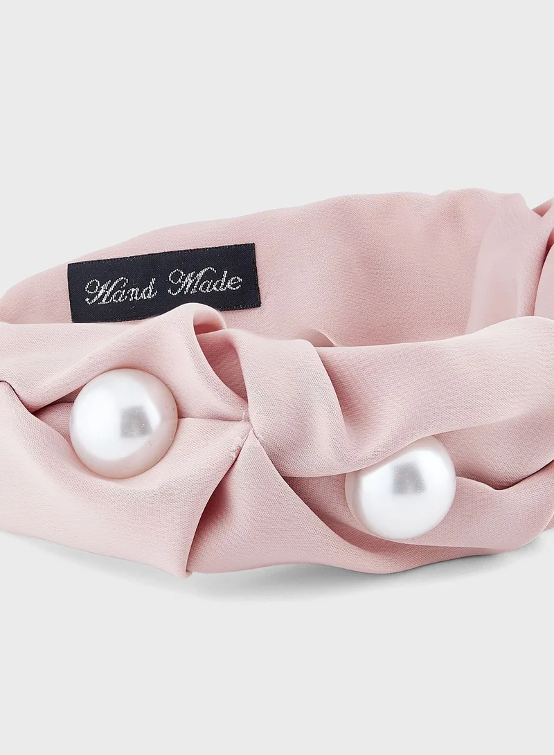 Ginger Ruched Pearl Headband