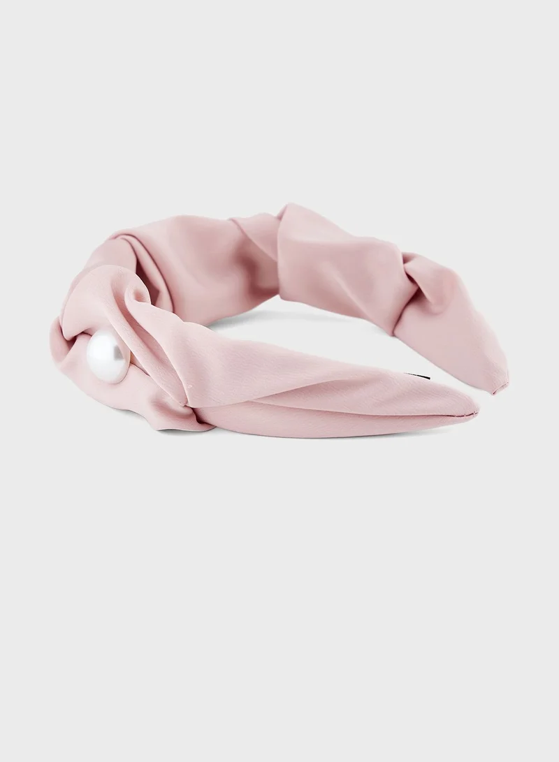 Ginger Ruched Pearl Headband