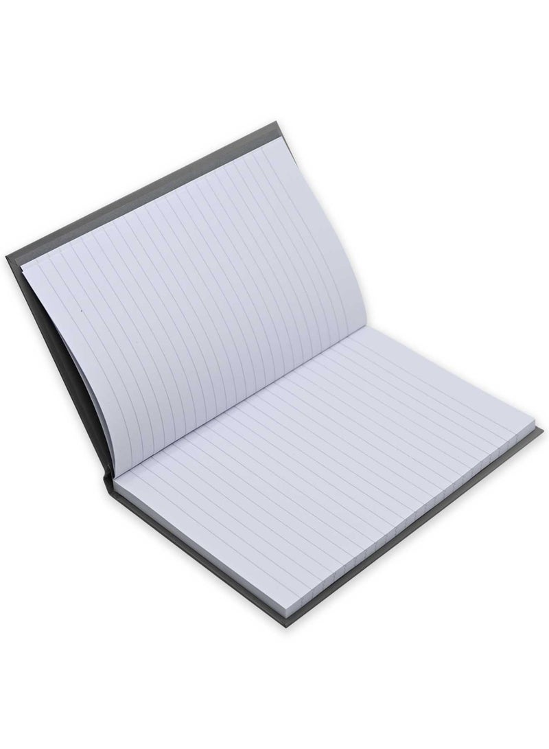 FIS Pack of 5 Hard Cover Notebook A5 Single Line, 100Sheets, Graphite -FSNBA5SL100GP - Image 2