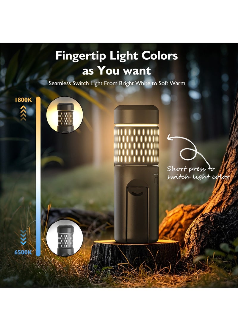 XiuWoo Portable Rechargeable Camping Light, Multi-Functional Outdoor Light, Telescoping Light, Telescopic Camping Lantern, Cordless Work Light with Adjustable Stand, Brightness Adjustment  - Image 2