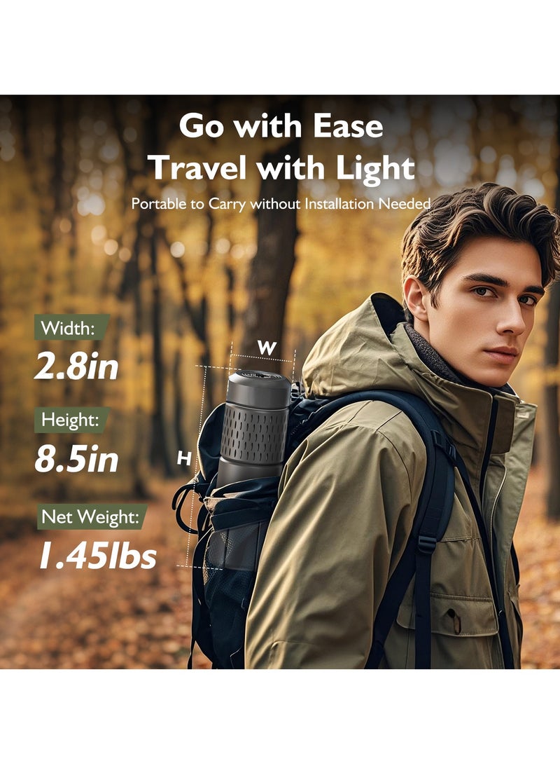 XiuWoo Portable Rechargeable Camping Light, Multi-Functional Outdoor Light, Telescoping Light, Telescopic Camping Lantern, Cordless Work Light with Adjustable Stand, Brightness Adjustment  - Image 4