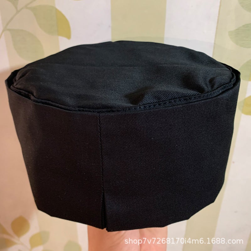 Japanese And Korean Style Cooking Cap Waiter Work Cap Chef Cap Kitchen Breathable Flat Top Cap Net Top Cap - Image 1