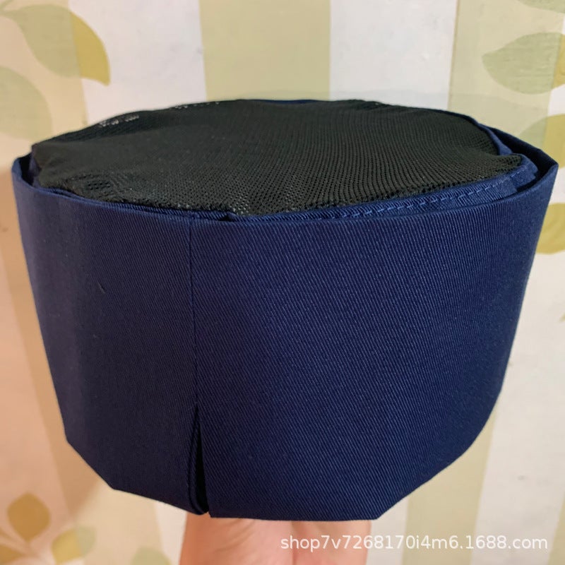 Japanese And Korean Style Cooking Cap Waiter Work Cap Chef Cap Kitchen Breathable Flat Top Cap Net Top Cap - Image 5