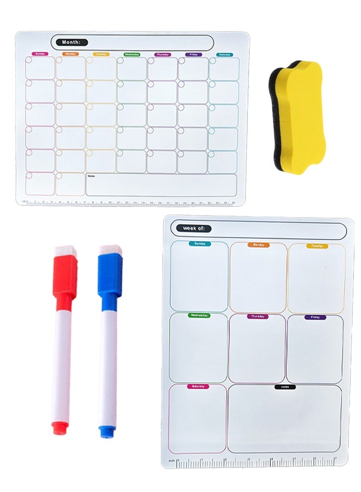 Magnetic Attraction Schedule, Calendar, Memo, Message Board, Writing Refrigerator Sticker, Erasable Memo Sticker - Image 1