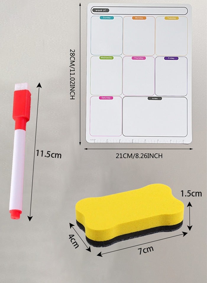 Magnetic Attraction Schedule, Calendar, Memo, Message Board, Writing Refrigerator Sticker, Erasable Memo Sticker - Image 5