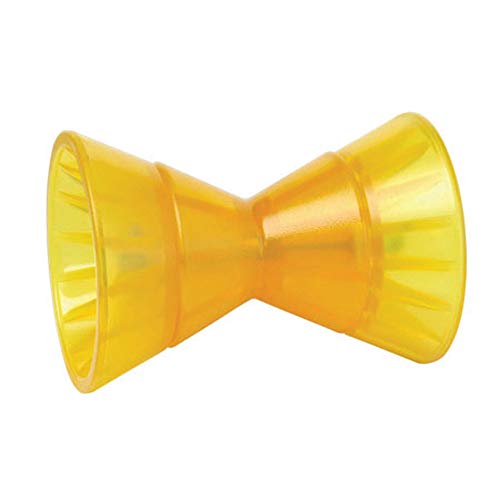 Tie Down Boat Bow Roller Assembly with End Bells - 1/2 in. Shafter - 4 in. Yellow Boat Trailer Roller - Image 3