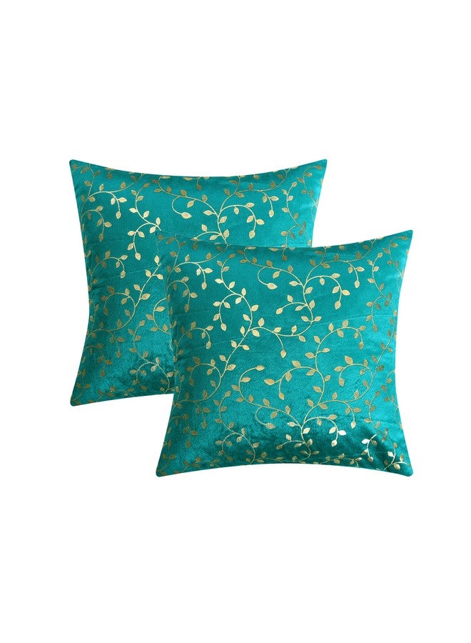 RD TREND Velvet Cushion Covers, 60 x 60 cm/24 x 24 inches,Set of 2,250 TC, Back Zipper (Sea Green) - Image 4