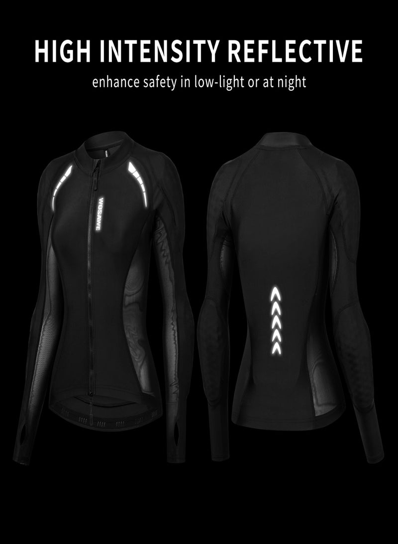 WOSAWE Womens Motorcycle Jacket with Armor CE2 Certified Protection High Visibility Mesh Riding Jacket for Women Mesh Motorcycle Jacket Armored Jacket - Image 4