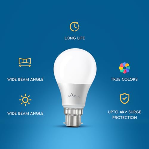 MAGIK TriGlo 3‑in‑1 Dimmable LED Bulb | Adjustable 15W/8W/0.5W | Ideal for Ambient, Task & Night Lights | B22 Base | Energy‑Saving | Pack of 2 - Image 2