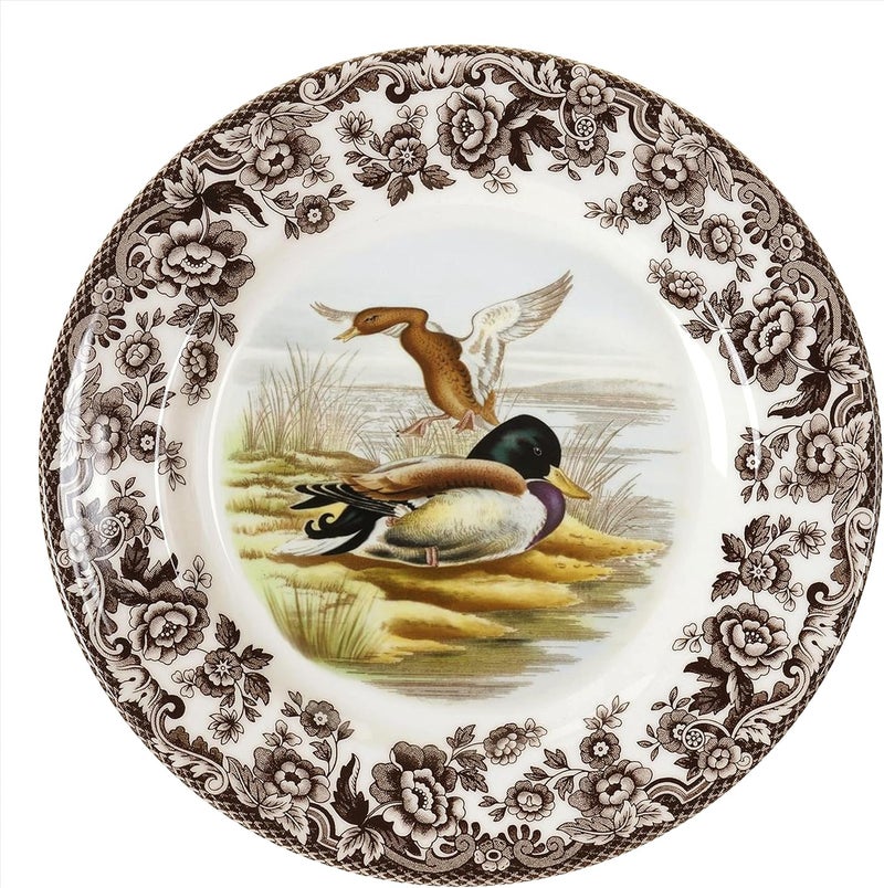 Spode Spode Woodland Salad Plate Mallard 8  Perfect for Thanksgiving and Other Special Occasions  Made in England from Fine Earthenware  Microwave and Dishwasher Safe 