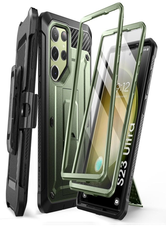 سوبكيس جراب SUPCASE [Unicorn Beetle Pro] مصمم لهاتف سامسونج جالاكسي S23 ألترا (2023)، [إطار أمامي إضافي] جراب متين مزدوج الطبقات يغطي كامل الجسم، مزود بمشبك حزام وحامل، مع واقي شاشة مدمج - غولدان - Image 1
