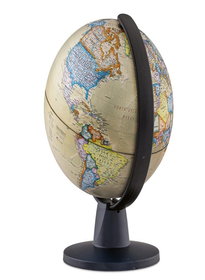 Waypoint Geographic 6" GeoClassic Antique Ocean World Mini Globe, Ready-to-Assemble, Up-To-Date Cartography for Educational Reference or Office Decor - Image 2