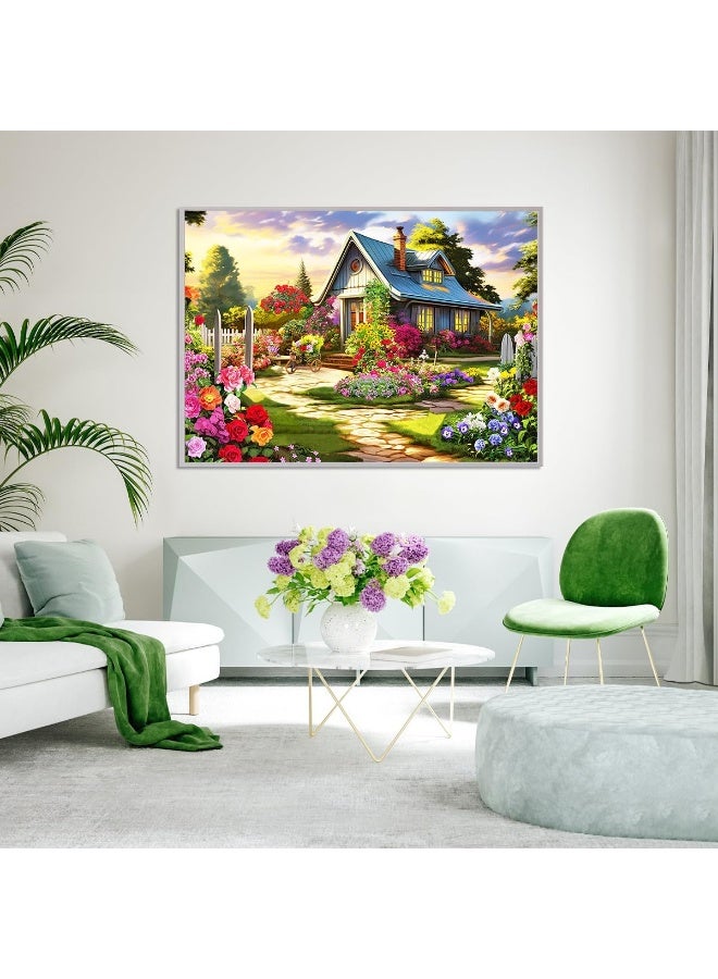 1000 قطعة لغز نمط الرسم الزيتي للتجول الافتراضي للقرية - استمتع بمزيج مثالي من الهدوء والفن - Image 3