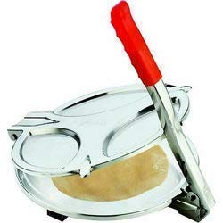 BHADANI SALES BHADANI SALES Stainless Steel Puri Maker Press Machine with Fitted Handle for PuriKhakhra Maker Silver BluePack of 1 65 inchNot RotI Maker  - Image 4