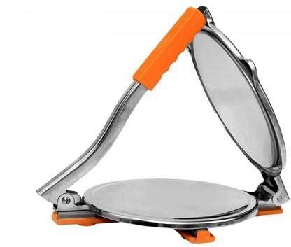 BHADANI SALES BHADANI SALES Stainless Steel Puri Maker Press Machine with Fitted Handle for PuriKhakhra Maker Silver BluePack of 1 65 inchNot RotI Maker  - Image 5