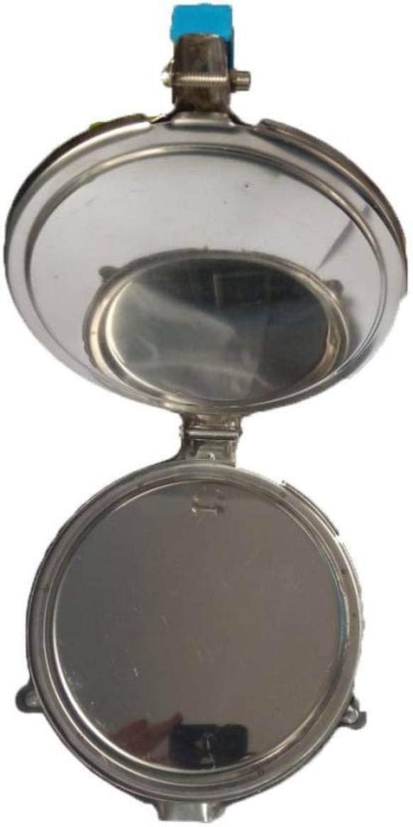 BHADANI SALES BHADANI SALES Stainless Steel Puri Maker Press Machine with Fitted Handle for PuriKhakhra Maker Silver BluePack of 1 65 inchNot RotI Maker  - Image 3