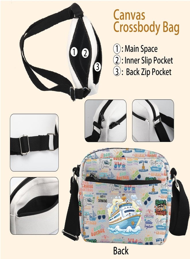 WCGXKO Cruise Survival Kit Crossbody Bag Cruising Travel Gift Cruise Trip Gift Travel Vacation Merch (Cruise Cro-s) - Image 3