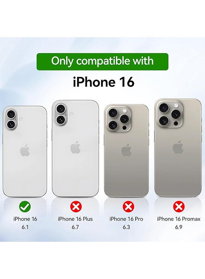 Magnetic Case for iPhone 16 5G 6.1inch, Compatible with MagSafe, Scratch-Resistant Back, Anti-Fall Drop Protection, Anti-Scratch Back Magnetic Phone Cover (Clear) - Image 2