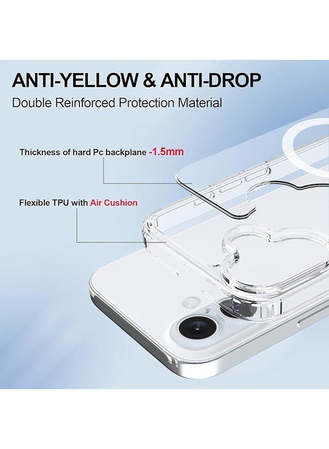 Magnetic Case for iPhone 16 5G 6.1inch, Compatible with MagSafe, Scratch-Resistant Back, Anti-Fall Drop Protection, Anti-Scratch Back Magnetic Phone Cover (Clear) - Image 4