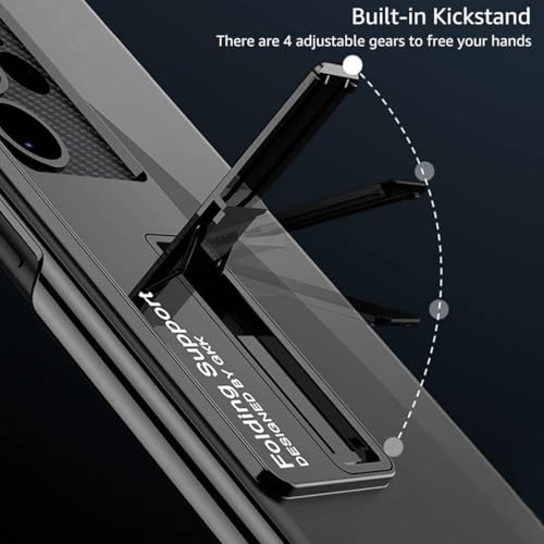 Tech Trendz TechTrendz for Samsung Galaxy S25 Ultra Back Cover with Stand, Electroplating Phone Case Clear Hard PC Kickstand Shockproof Cover for Galaxy S25 Ultra Camera Protection Cover (Transparent, Black) - Image 3