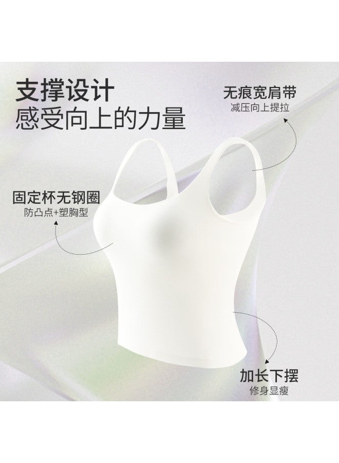 MIIOW High-Stretch Strappy Cami With Removable Pads, Cross-Back Design For Layering Or Outerwear - Image 4