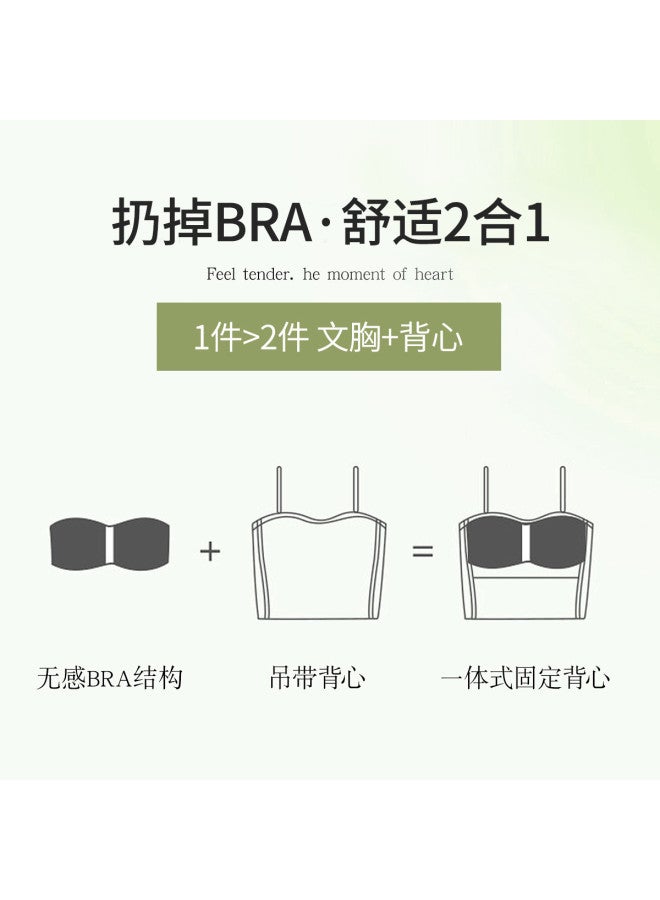 MIIOW High-Stretch Strappy Cami With Removable Pads, Cross-Back Design For Layering Or Outerwear - Image 5