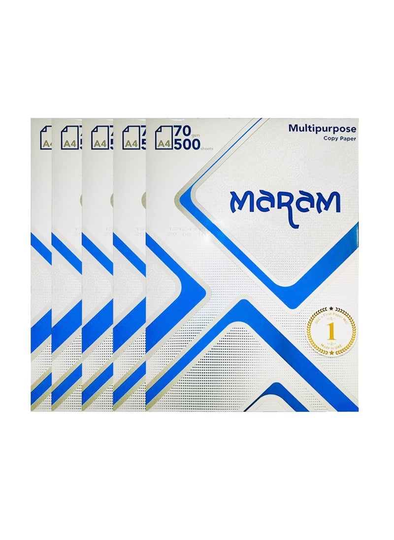 Maram Maram A4 Copy Paper 70 gm 500 paper 5 Pack  - Image 3