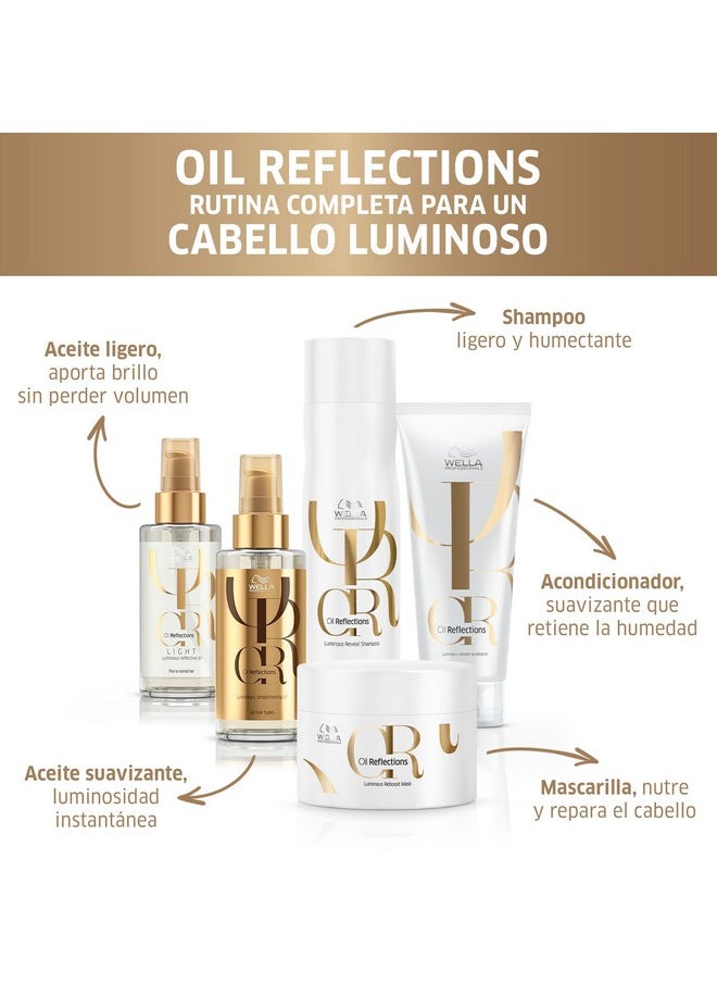 Wella Professionals Oil Reflections Luminous Reveal Hair Shampoo | 250 Ml | Moisturizing Hydrating Hair Cleanser For Shiny Glossy Hair | With Camellia Oil & White Tea Extracts  - Image 5