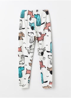 LC WAIKIKI Crew Neck Printed Long Sleeve Fleece Girls' Pajamas Set  - Image 5