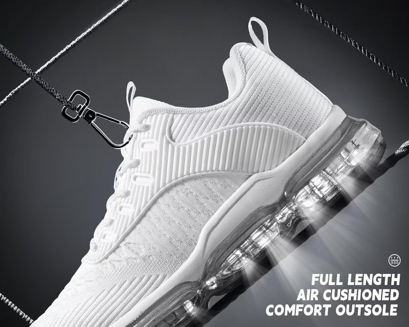 Kapsen Mens Running Shoes Air Cushion Tennis Walking Sneakers Casual Sport Gym Jogging White 10 - Image 5