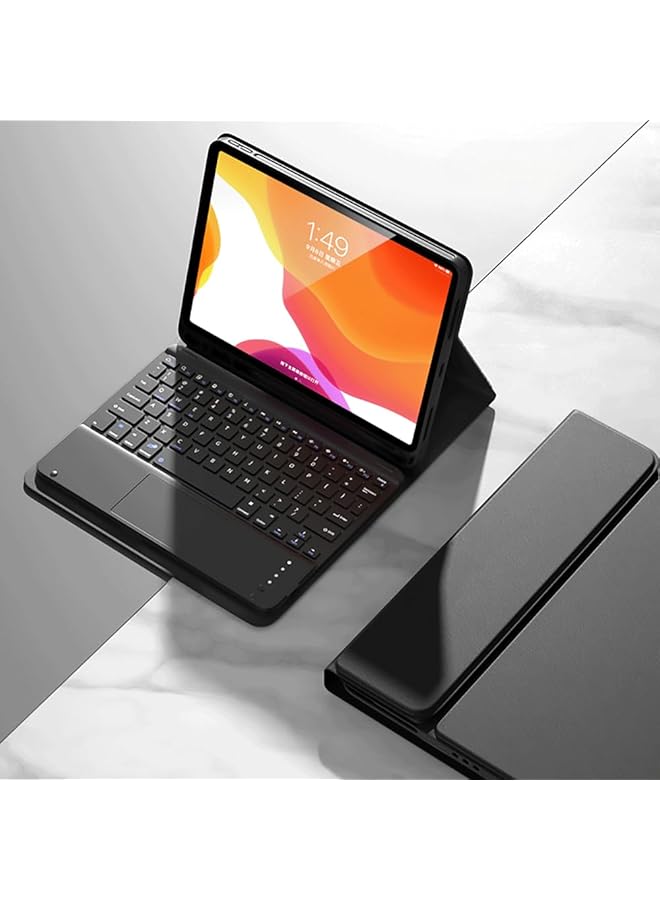 erorex Arabic And English Keyboard Case For Ipad 10Th Generation 10.9 Inch (2022) Cover With Pencil Holder Ipad Case With Keyboard Magic Keyboard Auto Sleep (Black)  - Image 1