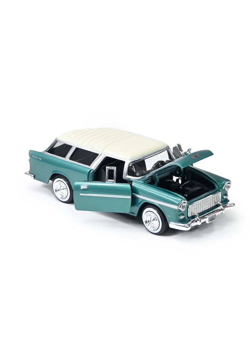 Motormax 1:24 Scale 1955 Chevrolet Bel Air Nomad Die-Cast Model Car – Licensed Classic Collectible - Image 3