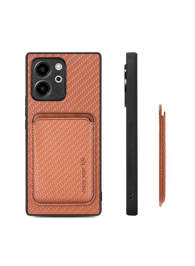 S-TOP Case For Honor 80 SE Carbon Fiber Leather Card Magsafe Phone Case - Image 3