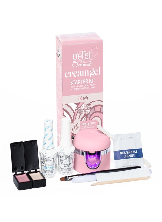 Gelish Cream Gel - Solid Soak-Off Professional Gel Polish for Salon Quality Manicure with Brush, LED Cure, Long-Lasting, High Shine, Easy Application (Blush Starter Kit).