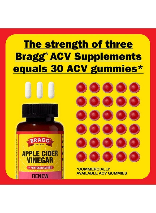BRAGG Renew Apple Cider Vinegar Capsules with Phytoceramides - 90 Capsules - Maintains Healthy Skin and Promotes Hydration - Image 4