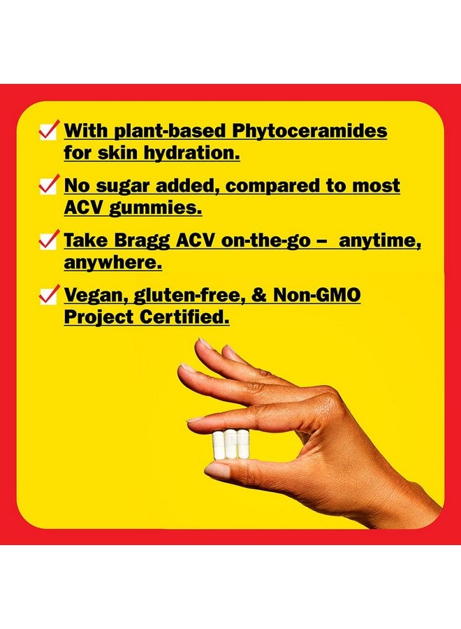 BRAGG Renew Apple Cider Vinegar Capsules with Phytoceramides - 90 Capsules - Maintains Healthy Skin and Promotes Hydration - Image 3