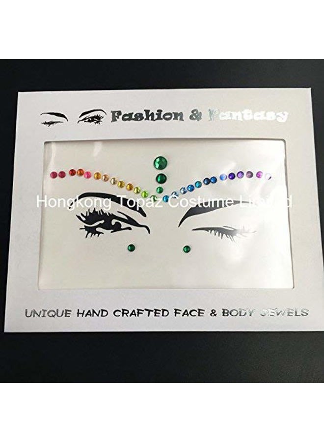 Topz Mermaid Face Gems Halloween Jewels Crystals Bindi Rainbow Tears Rhinestone Tattoo Face gems - Image 5