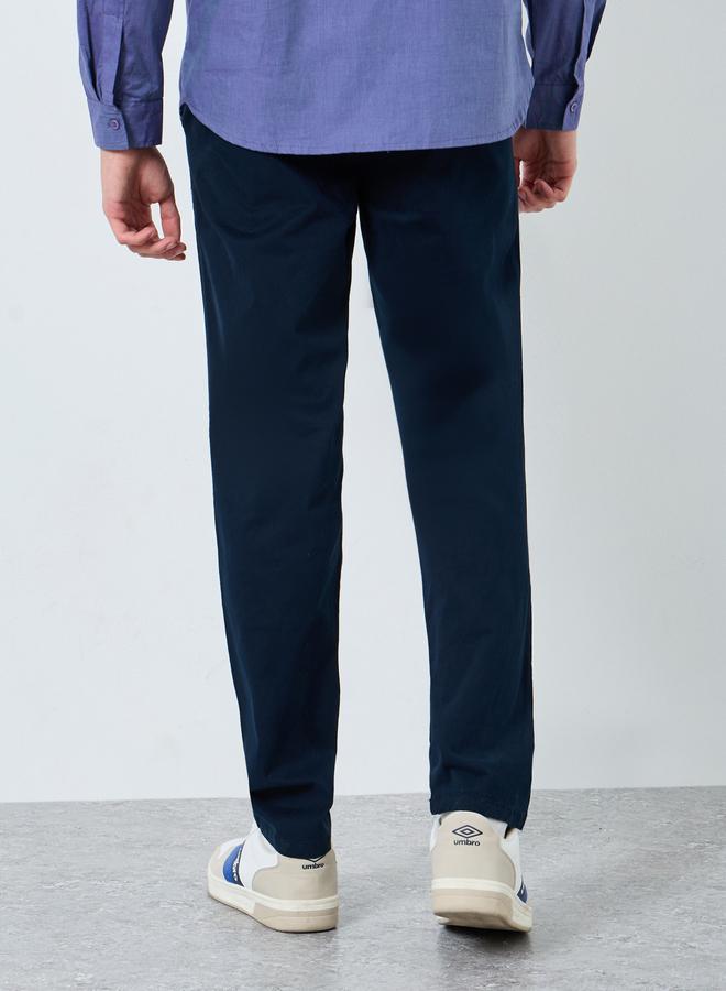Styli Men Navy Blue Chinos Trousers - Image 4