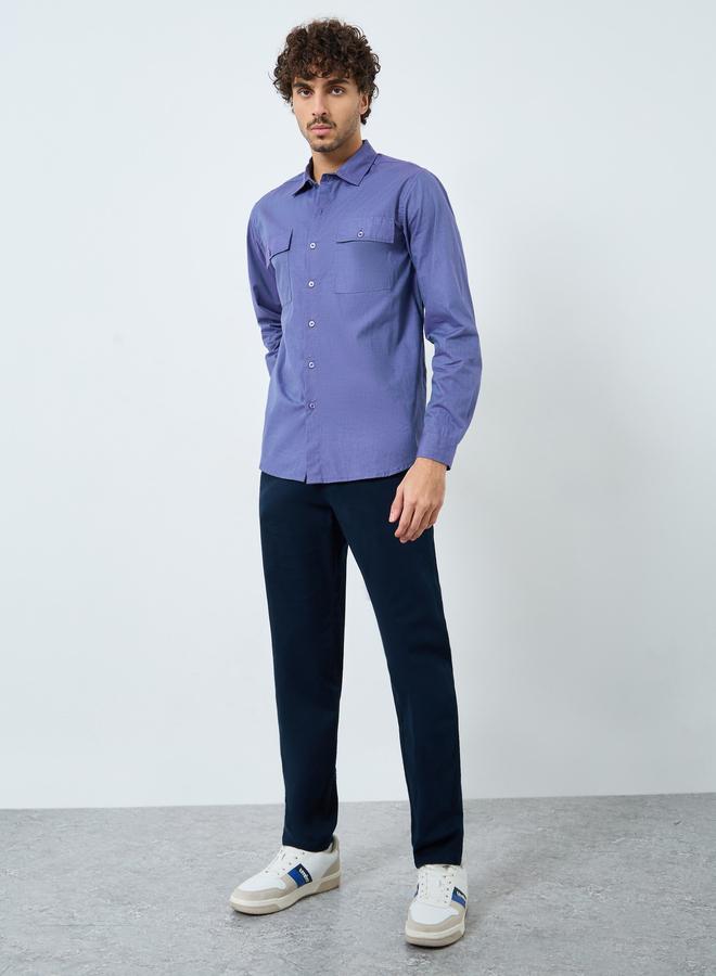 Styli Men Navy Blue Chinos Trousers - Image 2