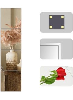 GoldenLike Full Length Mirror Tiles,8Pcs Glass Wall Mirror Full Body Mirror Dressing Mirror Large Rectangle Bedroom Mirror for Home Gym Living Room Closet Door Dorm  - Image 3