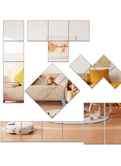 GoldenLike Full Length Mirror Tiles,8Pcs Glass Wall Mirror Full Body Mirror Dressing Mirror Large Rectangle Bedroom Mirror for Home Gym Living Room Closet Door Dorm  - Image 4