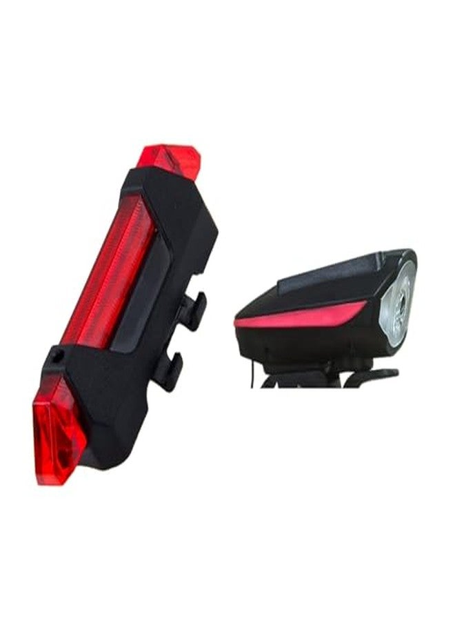 FCCRACING Front Solar Light and Back Light Combo for Bicycle - Solar Charging, Waterproof - Image 1