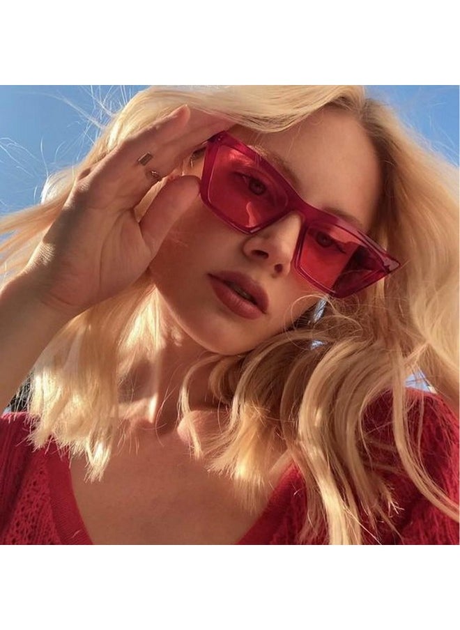 Sunovelties 8 Mixed Hotpink Style Party Sunglasses Retro Colored Party Favors Bulk Classic Costume Glasses For Women  - Image 2