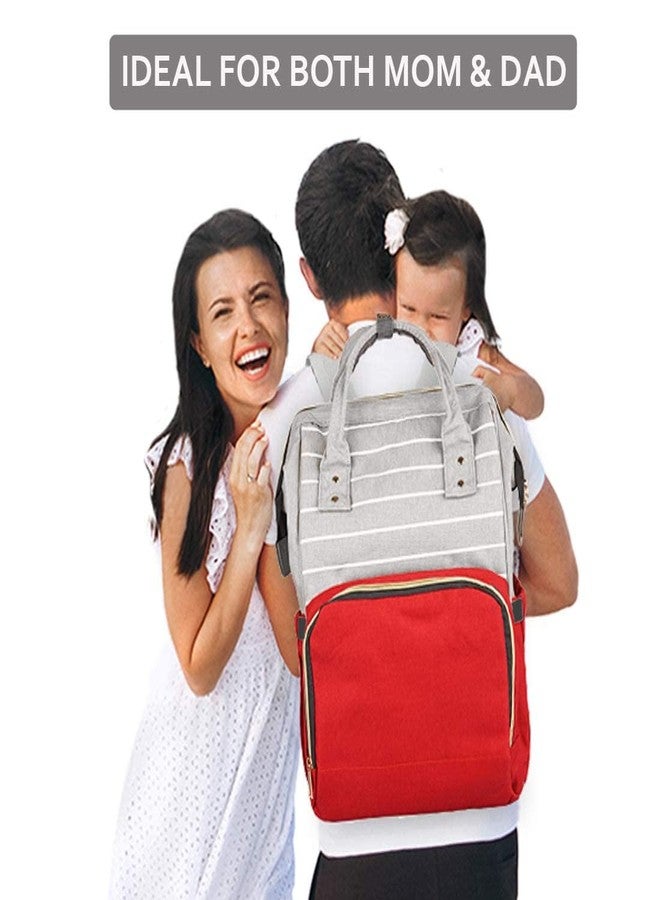 LAEE CUTE baby diaper bag ultra premium diaper bag Maternity bag nappy bags for mothers stylish babies diaper bag (red) - Image 5