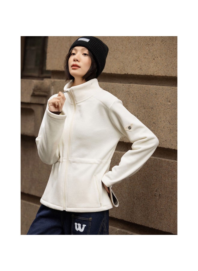 dme Demana Plush Dense Warmth Winter Simple Style Stand Collar Lightweight Soft Oversized Loose Fit Concealing Women's Jacket - Image 4