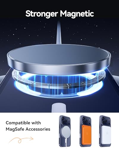 NIMASO for iPhone 17 Pro Max Case Clear, Compatible with MagSafe, Shockproof Military Grade Protection, Non-Yellowing, Slim Thin Magnetic Phone Case for iPhone 17 Pro Max, Clear - Image 3